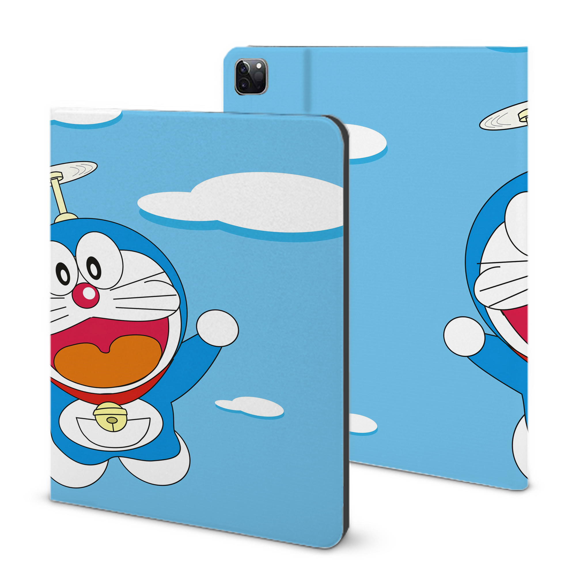 （画像用） ドラえもん Doraemon IPad ケース ブック型 PUレザー TPU 耐衝撃 軽量 薄型 ペン収納なし 全面保護 IPad 各モデル対応